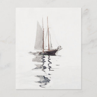 Zweimast-Schoner mit Dory von Winslow Homer