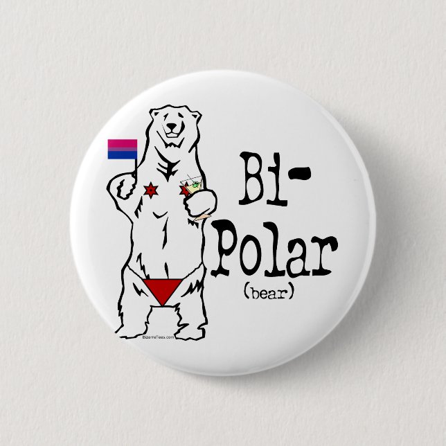 Zweipoliger Bär Button (Vorderseite)
