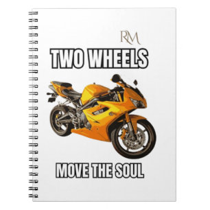 Zweirad bewegt die Seele Motorrad-Shirt Biker Notizblock