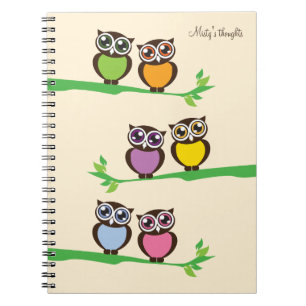 Zweischalige Owls-Notebook Notizblock
