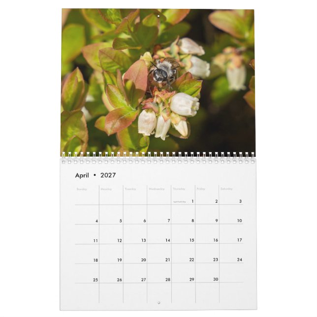 Zweiseiten Mittelkalender, weißer Kalender (Apr 2027)