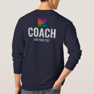 Zweiseitig beidseitig bedruckter Mens Coach für la T-Shirt