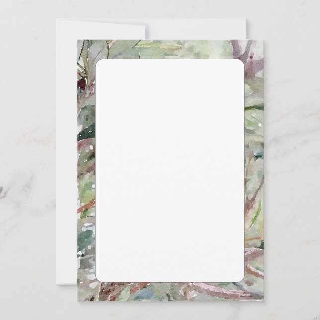 zweiseitige Australische Foliage Einladung (Vorderseite)