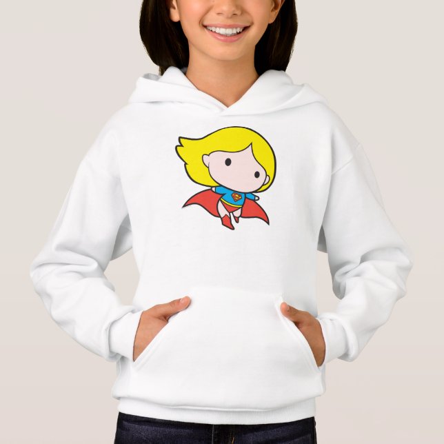 Zweiseitige Chibi-Supergirl Hoodie (Vorderseite)