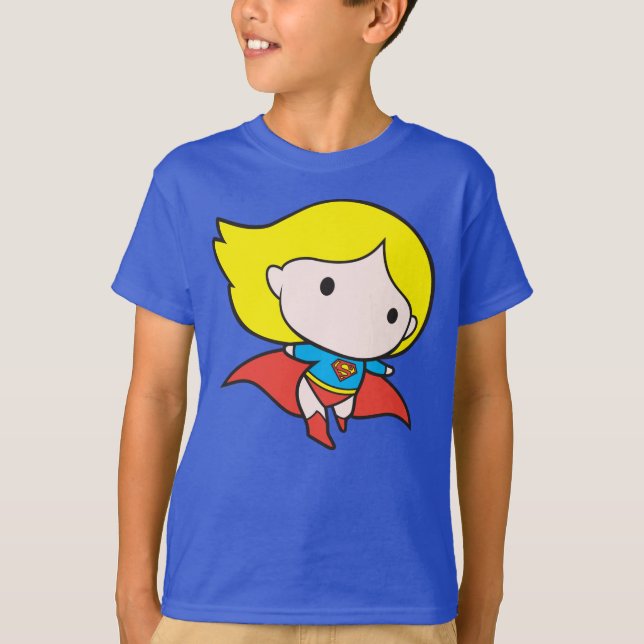 Zweiseitige Chibi-Supergirl T-Shirt (Vorderseite)