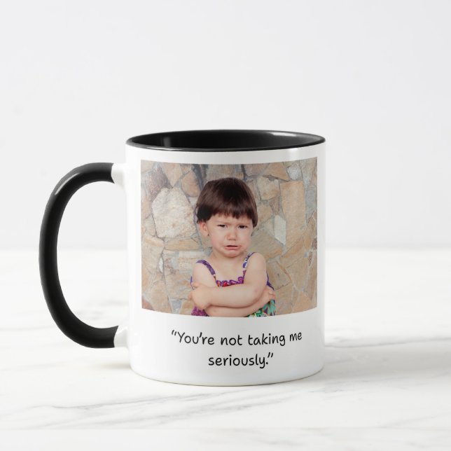 Zweiseitige lustige Kinderspruch-Tasse Tasse (Links)