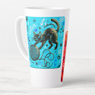 Zweiseitige Neonkatze Milchtasse