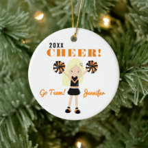 Zweiseitige Niedliche Blonde Cheerleader Weihnacht