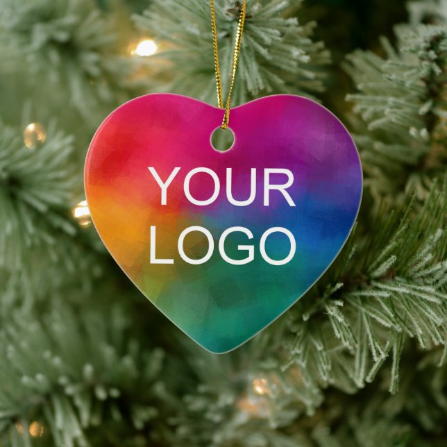 Zweiseitige Printing-Business-Logos - Herz Keramik Ornament (Baum)