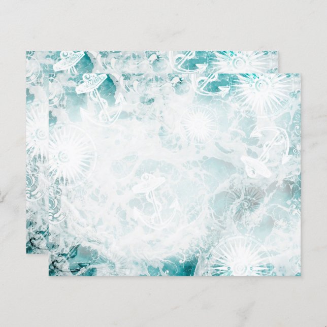 Zweiseitiges nautisches Scrapbook-Papier (Vorne/Hinten)