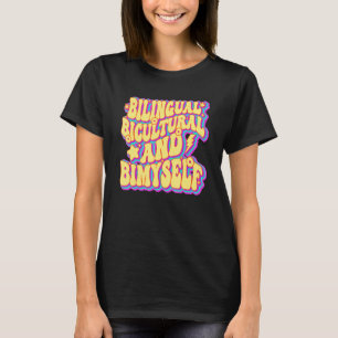 Zweisprachige biokulturelle und bimyself Retro Gro T-Shirt