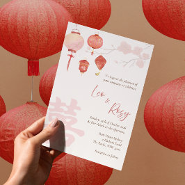 Zweisprachige chinesische Hochzeitseinladung mit r Einladung
