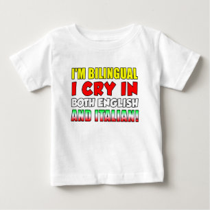 Zweisprachige Schrift auf Italienisch Baby T-shirt