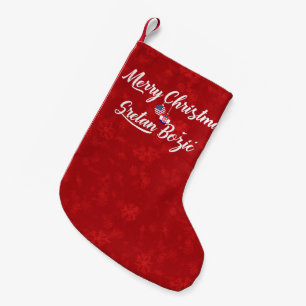 Zweisprachiger kroatischer kleiner weihnachtsstrumpf