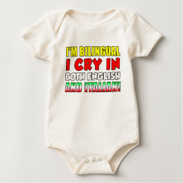 Zweisprachiger Schrei auf italienisch Baby Strampler