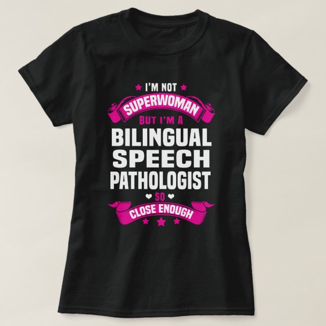 Zweisprachiger Sprachpathologe T-Shirt (Design vorne)