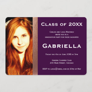 Zweisprachiges Foto mit 2 Abschlüssen Einladung