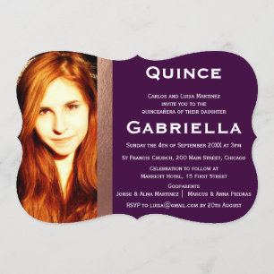 Zweisprachiges Quinceañera Foto Einladung