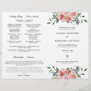 Zweisprachiges Spanisch Katholisches Hochzeitsprog
