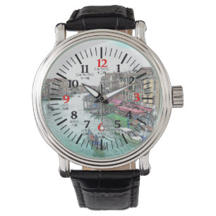 Zweisprachiges Venedig Italien in Englisch Japanis Armbanduhr