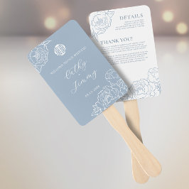 Zweisprachiges vietnamesisches Hochzeitsprogramm & Fächer