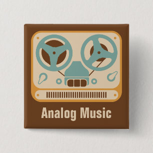 Zweispulen❝Analog Music❞ Tonbandgerät Button