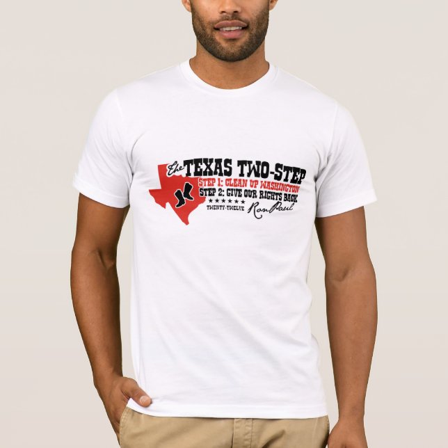 Zweistufiges RON PAUL T-SHIRT 2012 Texas (Vorderseite)