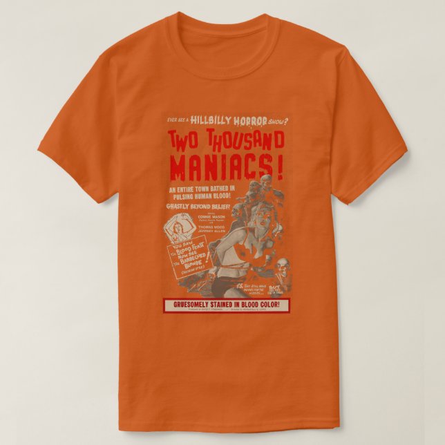 Zweitausend Maniacs T-Shirt (Design vorne)