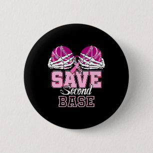 Zweite 2te Byse Fun Bysebyll Brustkrebs Aw gerette Button