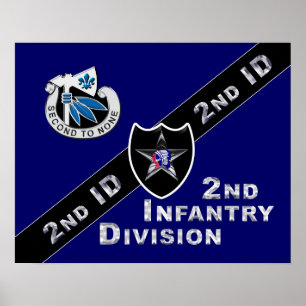 Zweite Abteilung Infanterie "Indianhead Division" Poster