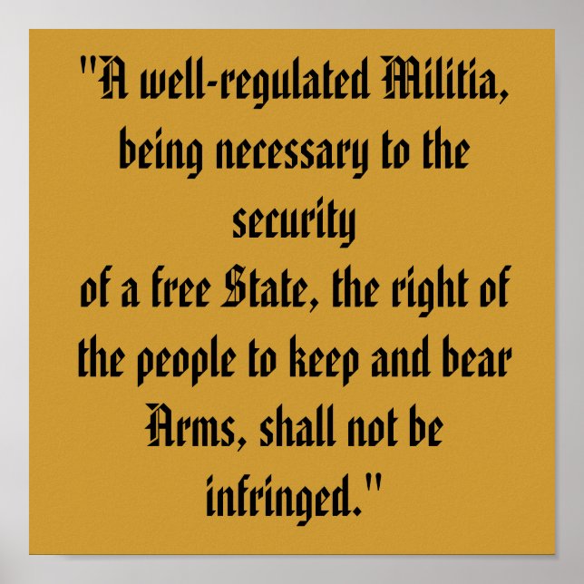 Zweite Änderung Poster (Vorne)