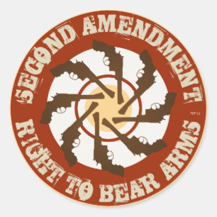 Zweite Änderung Runder Aufkleber