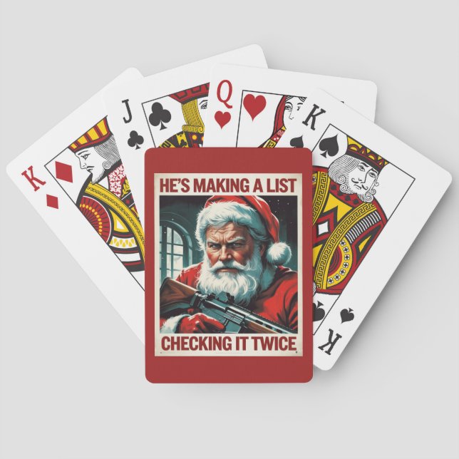 Zweite Änderung Santa Cards | Gun Rights Poker Spielkarten (Rückseite)