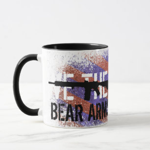 Zweite Änderung, US-Flagge und AR-15-Tasse Tasse