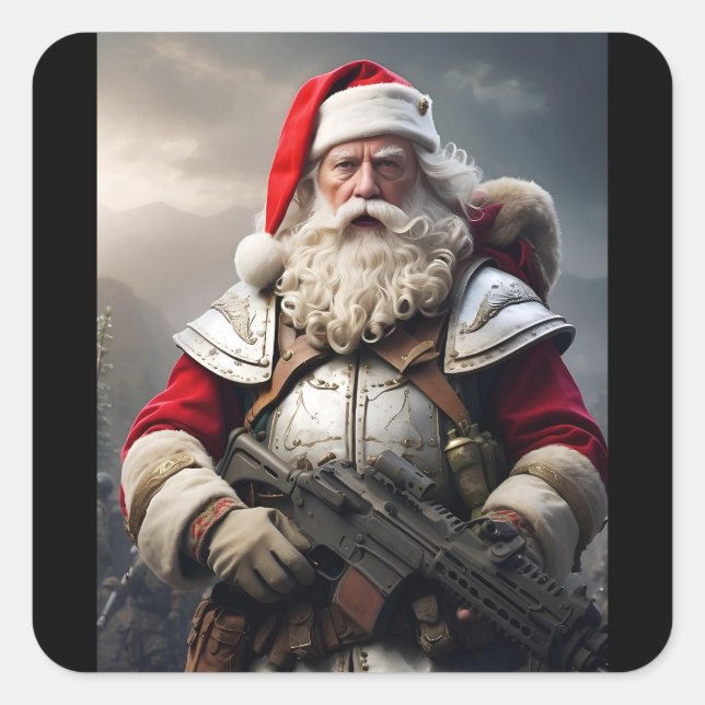 Zweite Änderung Weihnachten Quadratischer Aufkleber (Vorderseite)