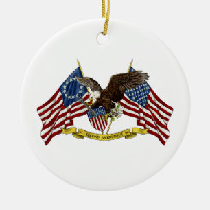 Zweite Änderungs-Freiheit Eagle Keramik Ornament
