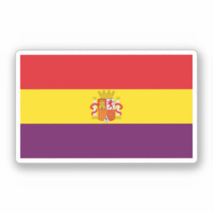 Zweite Flagge Spaniens Aufkleber