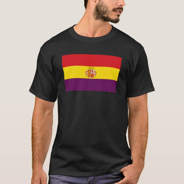 Zweite Flagge Spaniens T-Shirt (Vorderseite)