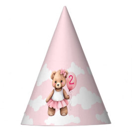 Zweite Geburtstags-Teddy-Bären-Party-Hut Partyhütchen