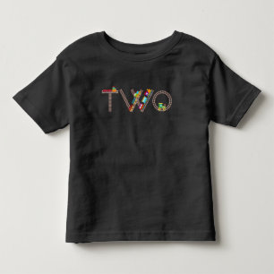 Zweite Geburtstagsbahn Thema Kleinkind 2 Jahre alt T-shirt