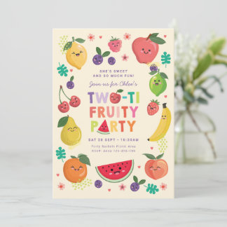 Zweite Geburtstagsfeier, Zwei-ti Fruity Party Girl Einladung