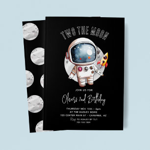 Zweite Geburtstagsparty auf dem Mond Einladung