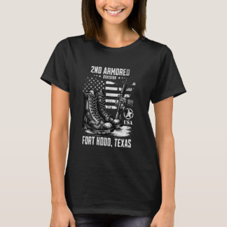 Zweite gepanzerte Division Fort Hood Texas Militar T-Shirt