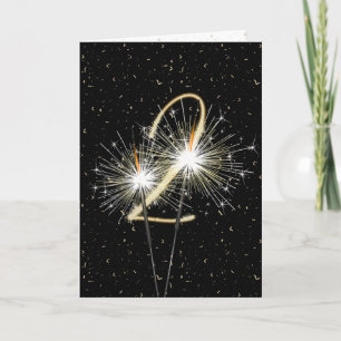 Zweite Hochzeitstag-Sparkler Karte