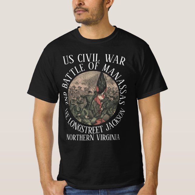 ZWEITE KAMPF GEGEN MANASSAS US ZIVIL KRIEG LEE POP T-Shirt (Vorderseite)