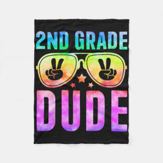 Zweite Klasse Cooler Typ Tie Dye Zur Schule Zweite Fleecedecke