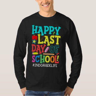 Zweite Klasse Lehrer Student Glück letzten Tag T-Shirt