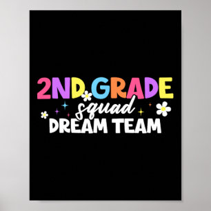 Zweite Klasse Squad Dream Team Lehrer Student zurü Poster