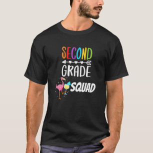 Zweite Klasse Squad Flamingo Zurück zur Schule Zw T-Shirt