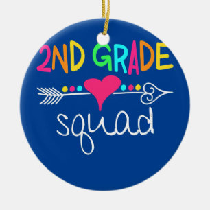 Zweite Klasse Squad Kinder Lehrer Team zurück zu Keramik Ornament